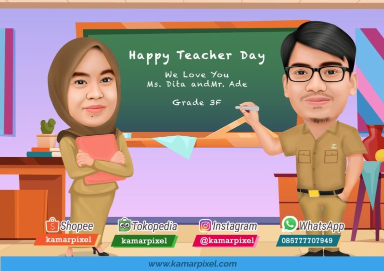 Karikatur Couple Pasangan ASN