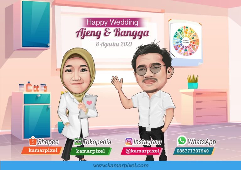 Karikatur Couple Pasangan Dokter