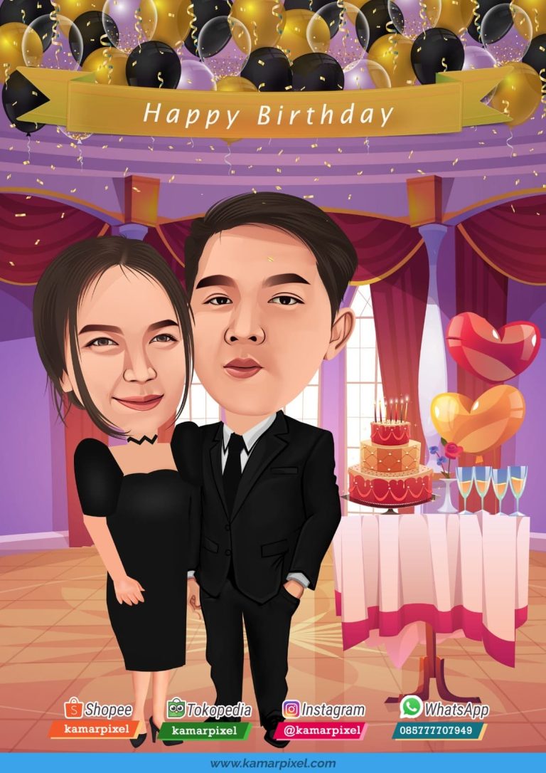 Karikatur Couple Pasangan Formal