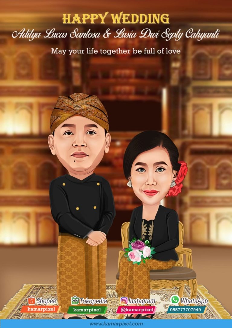 Karikatur Couple Pasangan Jawa