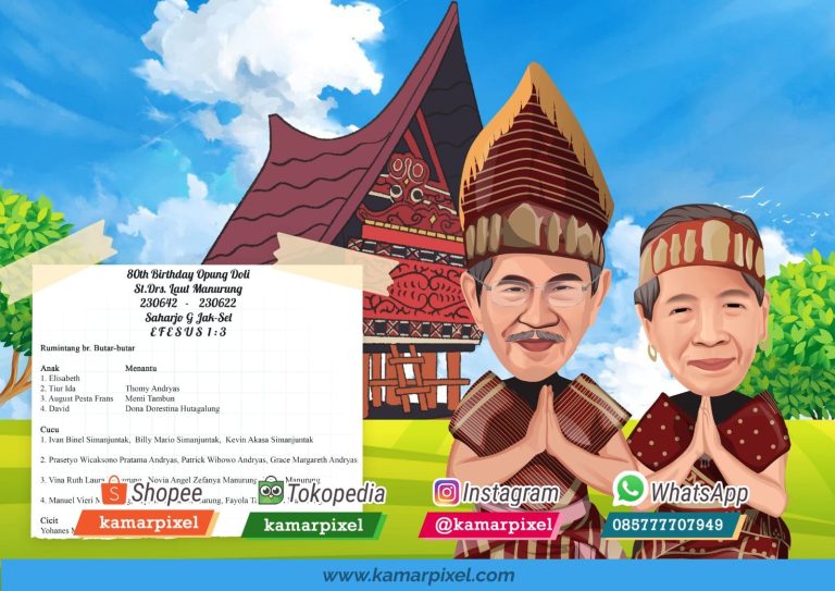 Karikatur Couple Pasangan Lansia