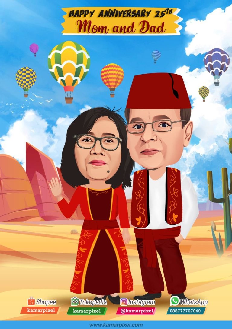 Karikatur Couple Pasangan Turki
