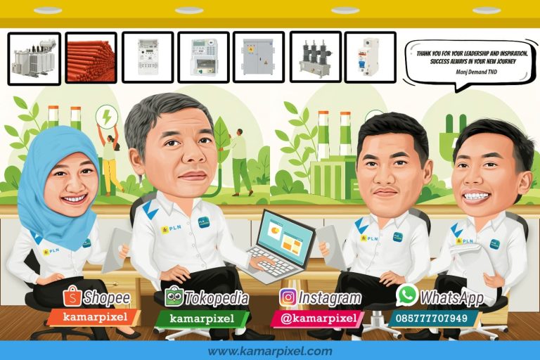 Karikatur Farewell Perpisahan Grup Alat Berat