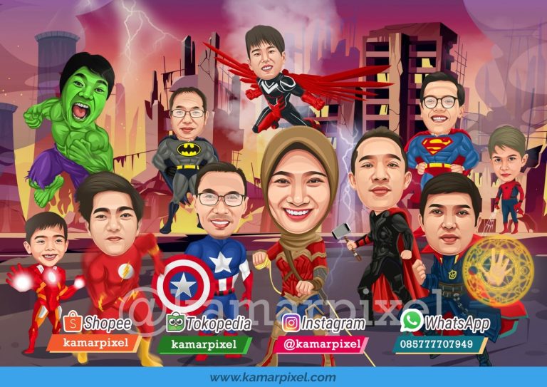 Karikatur Farewell Perpisahan Grup Avenger