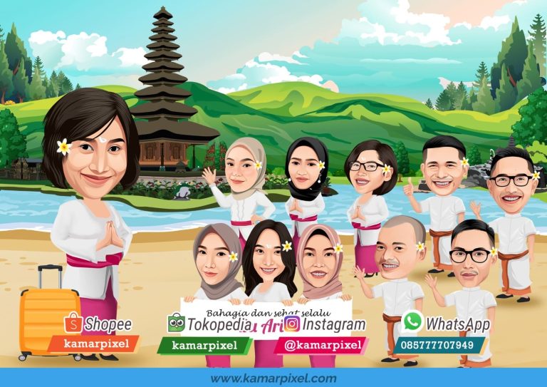 Karikatur Farewell Perpisahan Grup Bali Kuta