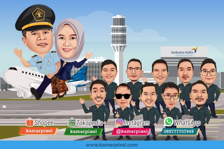 Karikatur Farewell Perpisahan Grup Bandara