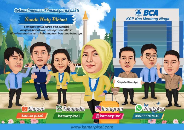 Karikatur Farewell Perpisahan Grup Bank BCA
