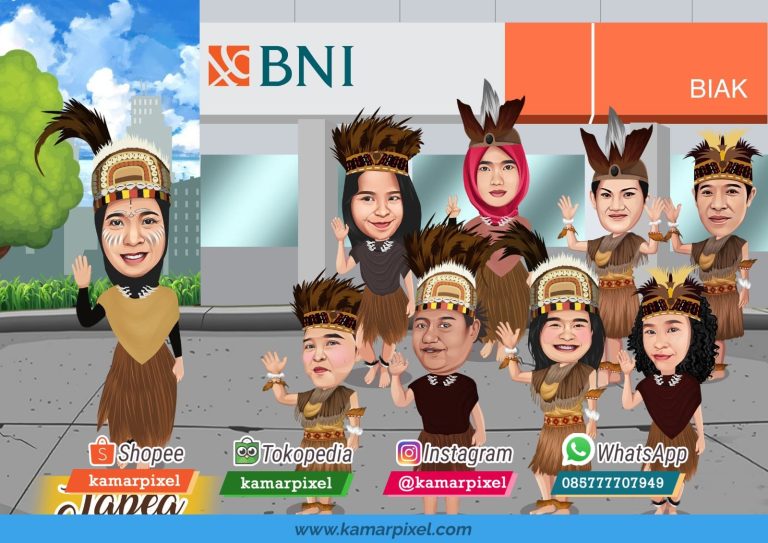 Karikatur Farewell Perpisahan Grup Bank BNI
