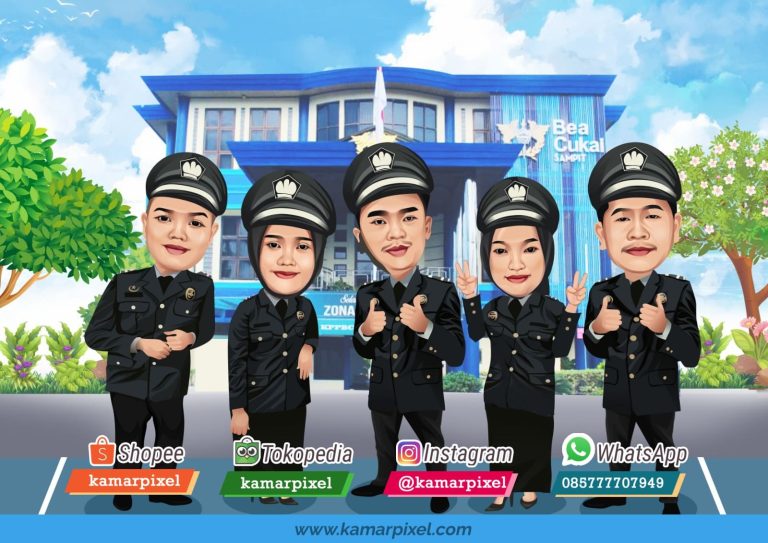 Karikatur Farewell Perpisahan Grup Bea Cukai