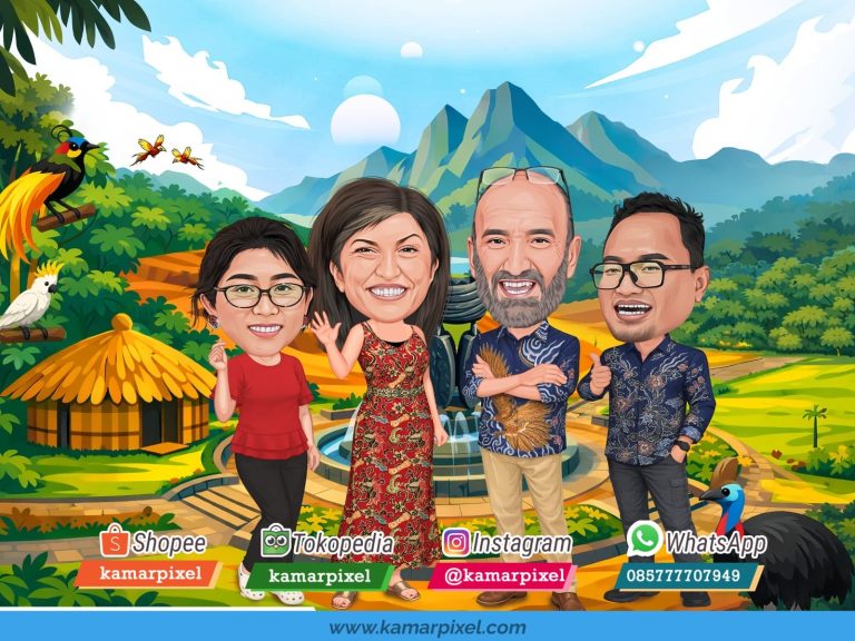 Karikatur Farewell Perpisahan Grup Bule