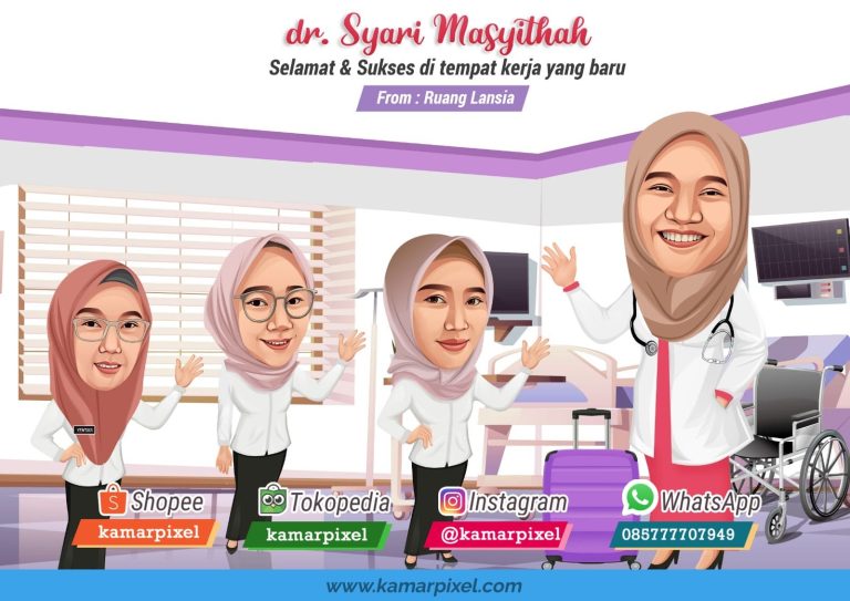Karikatur Farewell Perpisahan Grup Dokter