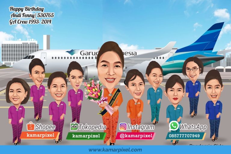 Karikatur Farewell Perpisahan Grup Garuda