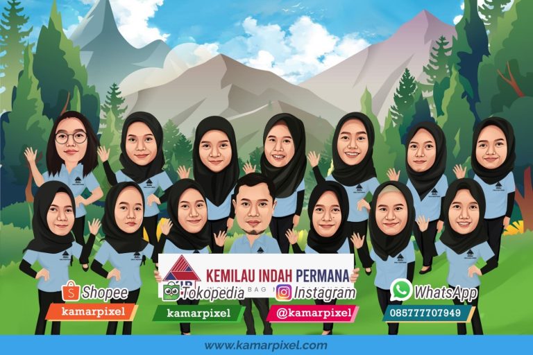 Karikatur Farewell Perpisahan Grup Kemilau Indah