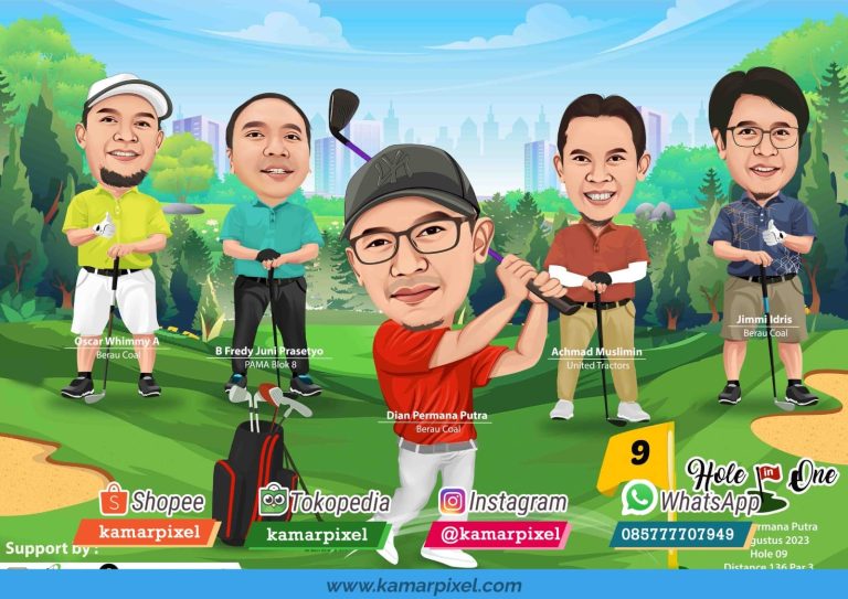 Karikatur Farewell Perpisahan Grup Main Golf