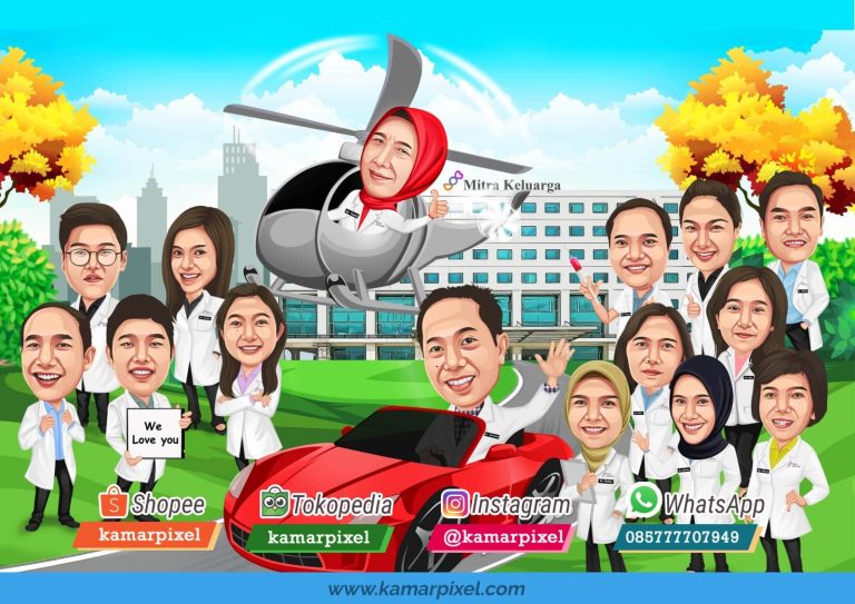 Karikatur Farewell Perpisahan Grup Mitra Keluarga 2