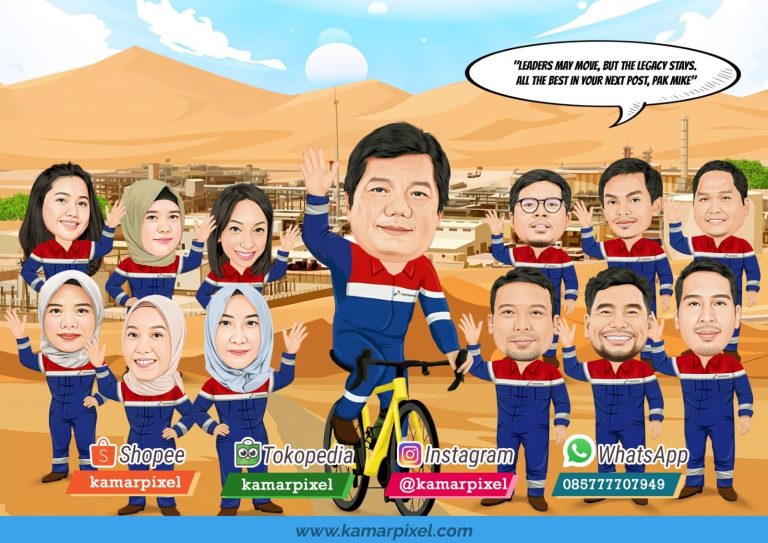 Karikatur Farewell Perpisahan Grup Pertamina BUMN