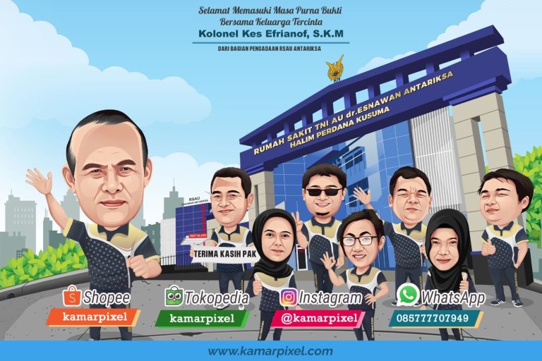Karikatur Farewell Perpisahan Grup RS TNI