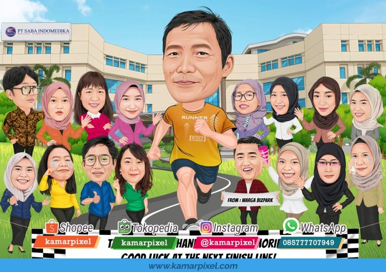 Karikatur Farewell Perpisahan Grup Runner