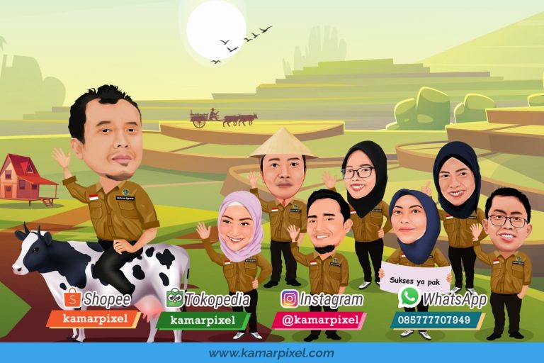 Karikatur Farewell Perpisahan Grup Sawah