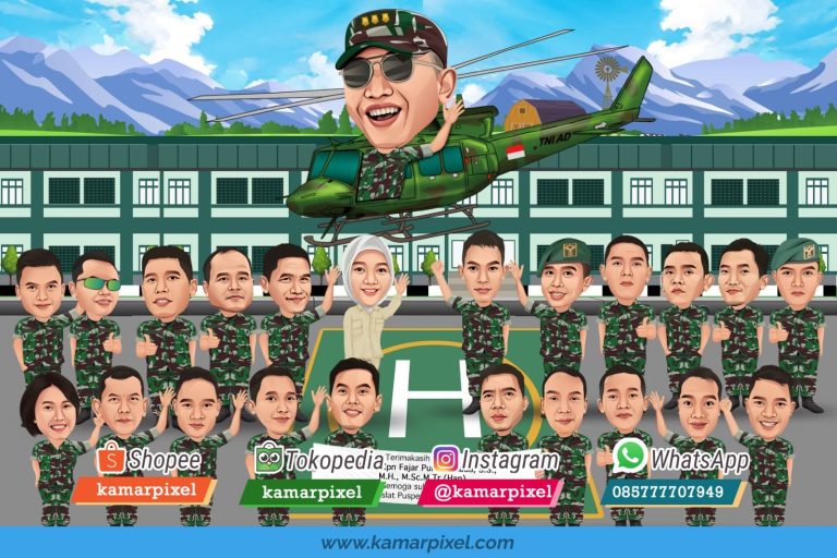 Karikatur Farewell Perpisahan Grup TNI