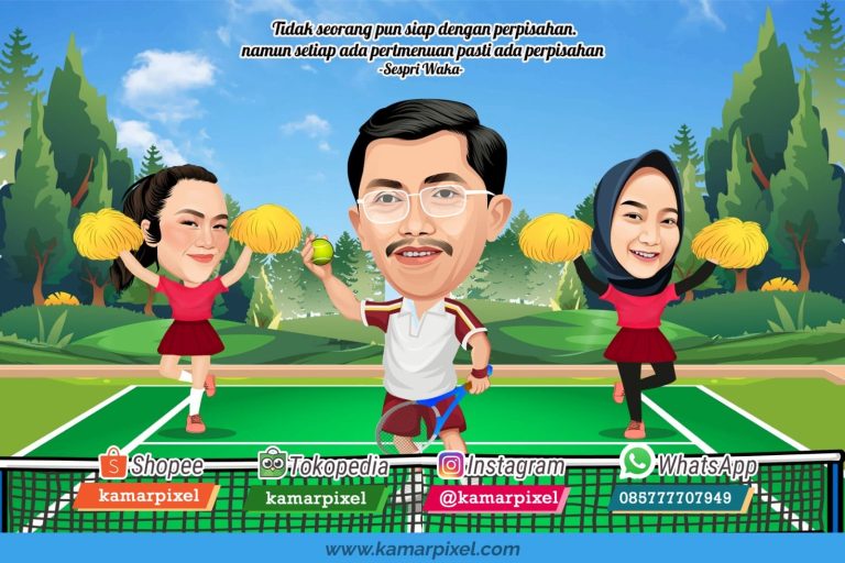 Karikatur Farewell Perpisahan Grup Tennis