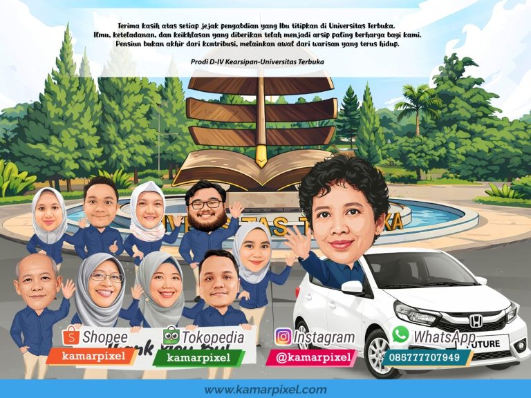 Karikatur Farewell Perpisahan Grup Universitas Terbuka