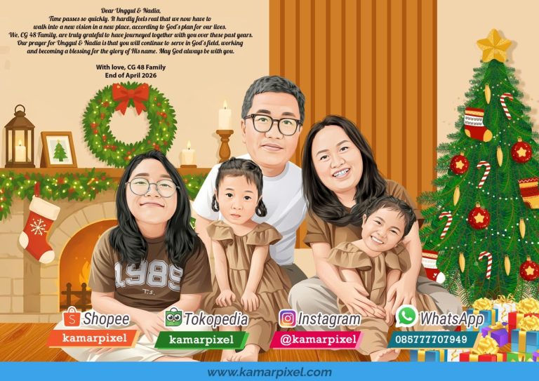 Karikatur Keluarga Natal