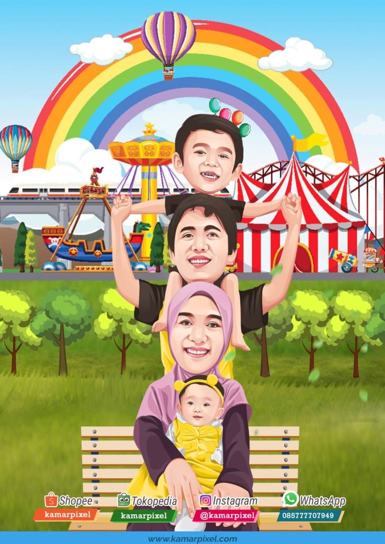 Karikatur Keluarga Tamasya