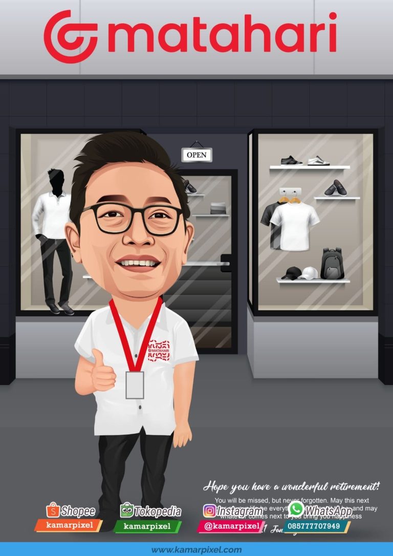Karikatur Resign Kantor Retail