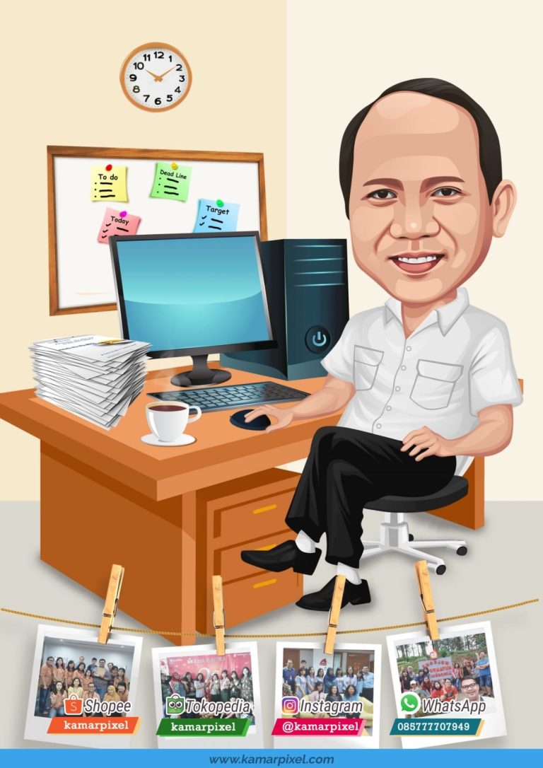 Karikatur Resign Kantor Ruangan