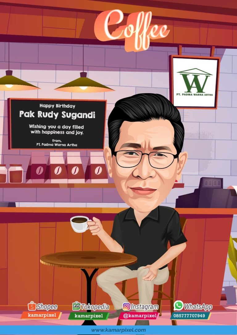 Karikatur Resign Kantor Tema Kafe
