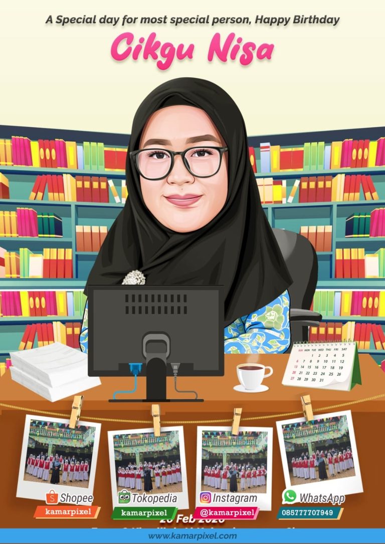 Karikatur Resign Kantor Tema Perpustakaan