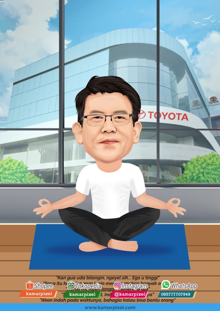 Karikatur Resign Kantor Tema Yoga