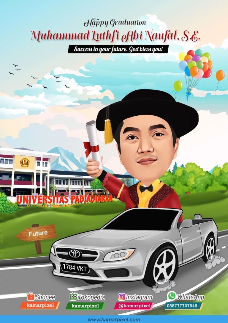 Karikatur Wisuda Mobil