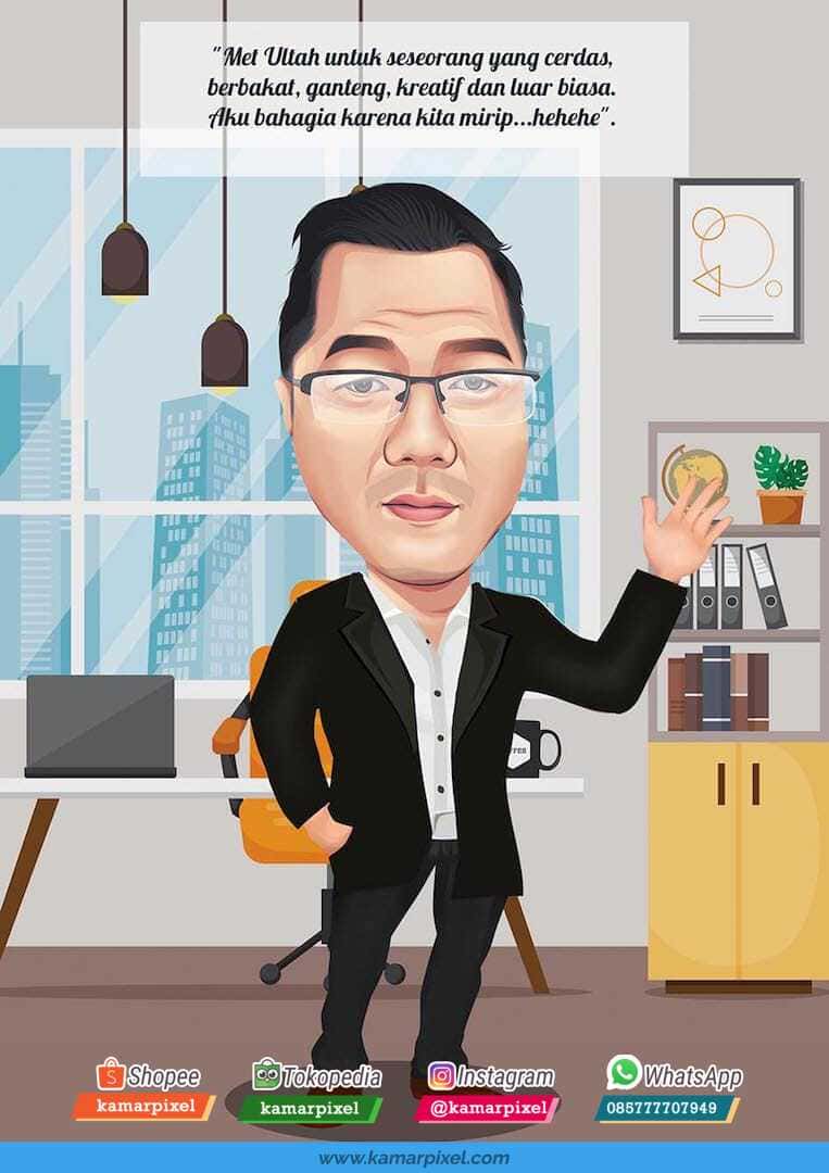 karikatur ulang tahun boss CEO