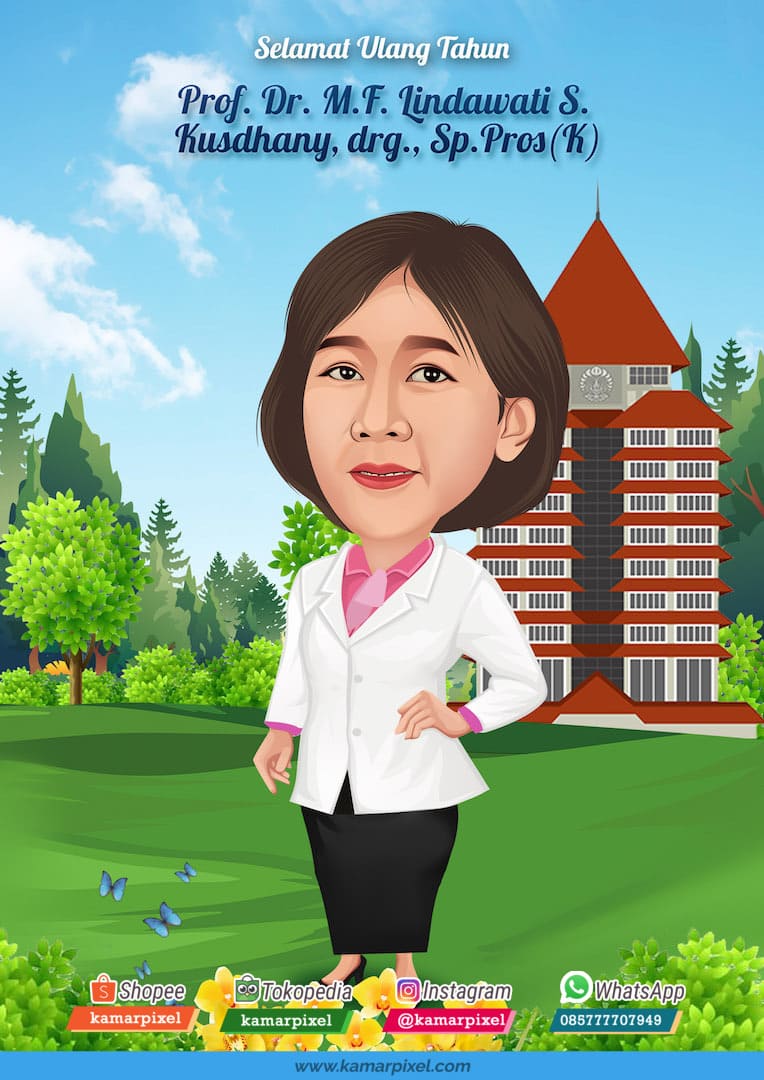 karikatur ulang tahun dosen