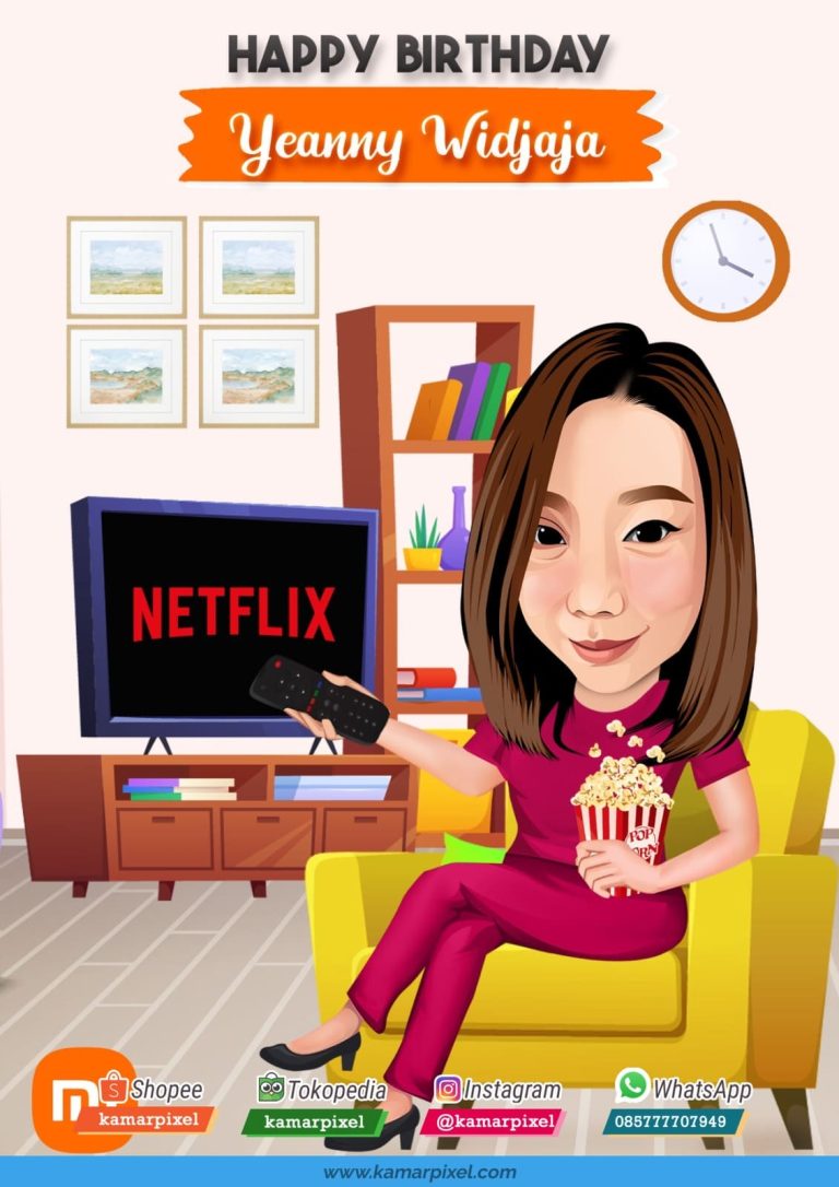 karikatur ulang tahun netflix