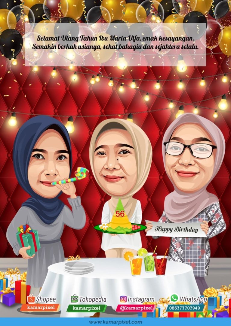 karikatur ulang tahun party