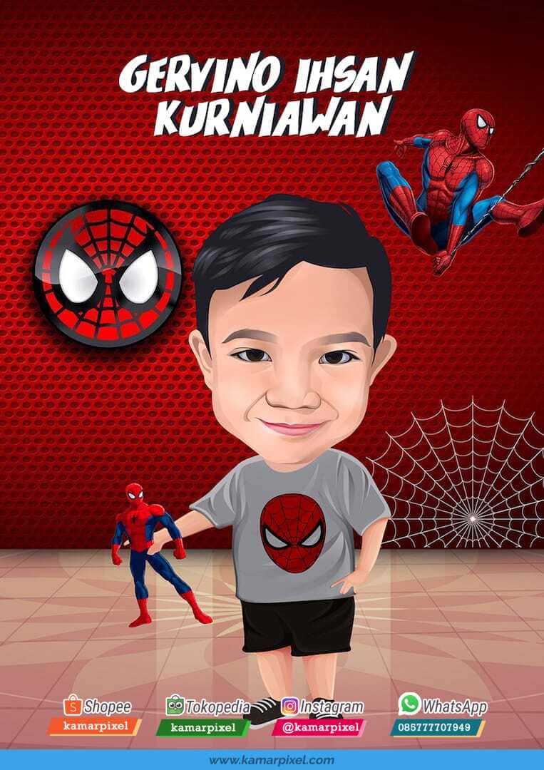 karikatur ulang tahun spiderman